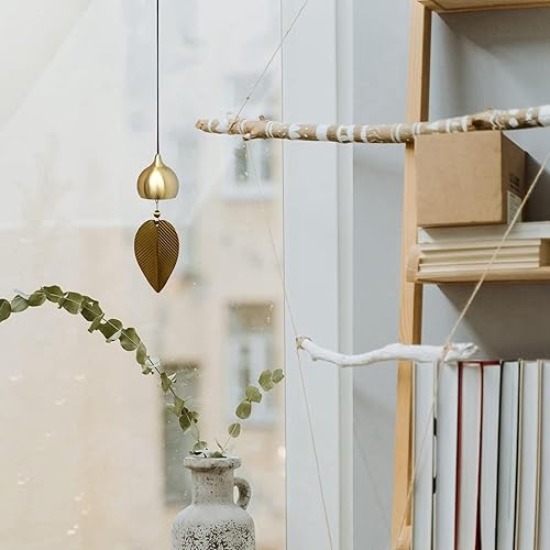 Miniatura 6 de Campanillas de viento de cobre para liquidación  Campana de metal colgante de cobre para exterior, campanilla colgante para buena suerte, caja