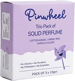 Solid Perfume Bar (Pack of 3) in 3 vibrant fragrances - Cherry Pop | Vanilla Clouds | Cotton Kisses, travel friendly, Para... Price In India