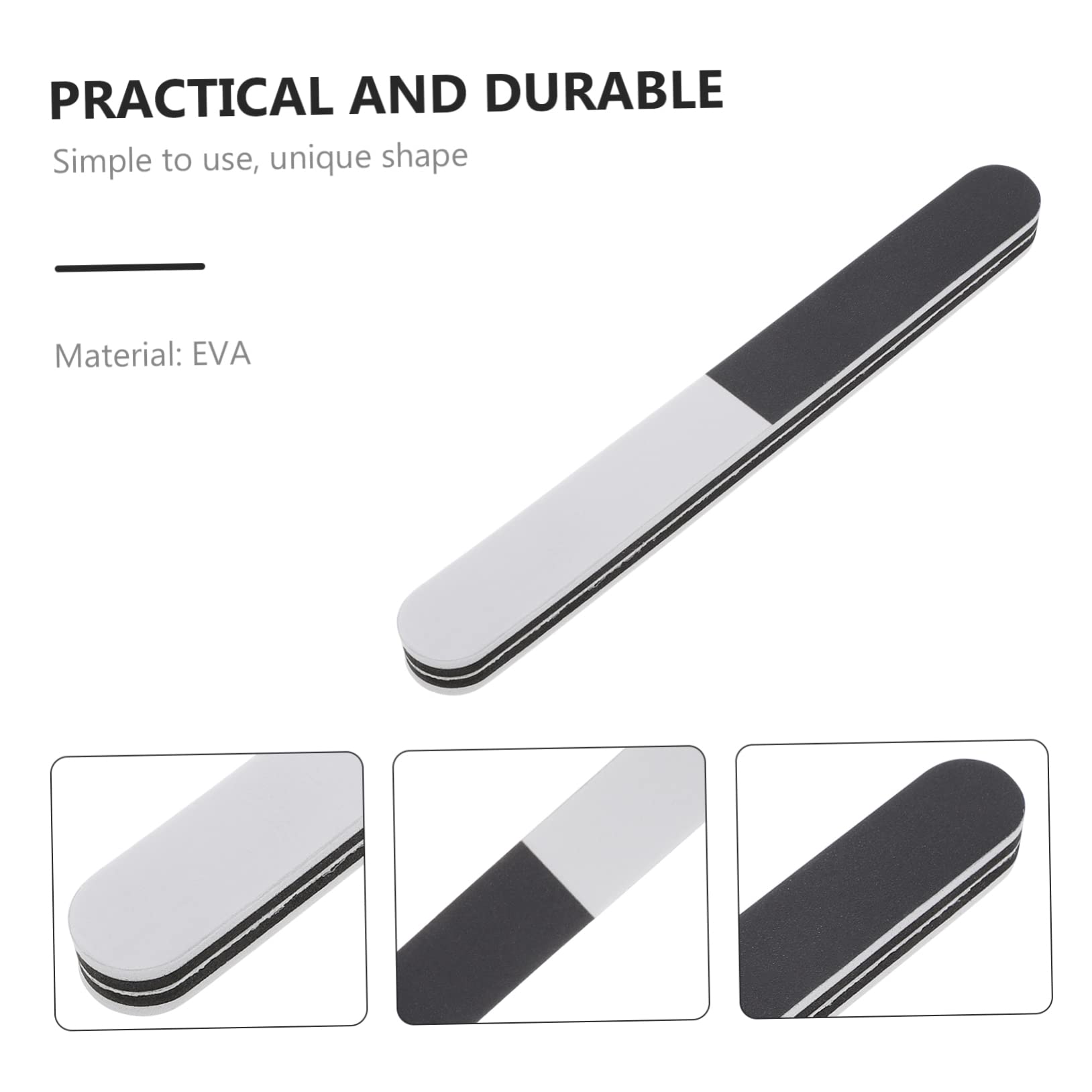 PLAFOPE Set 5 Bastoncini Abrasivi Per Modelli in Plastica, Strumenti Per Levigatura e Lucidatura Multifunzione, Utensili Per Modellismo Miniature, 3 Faccette Abrasive (nero, Bianco, Grigio