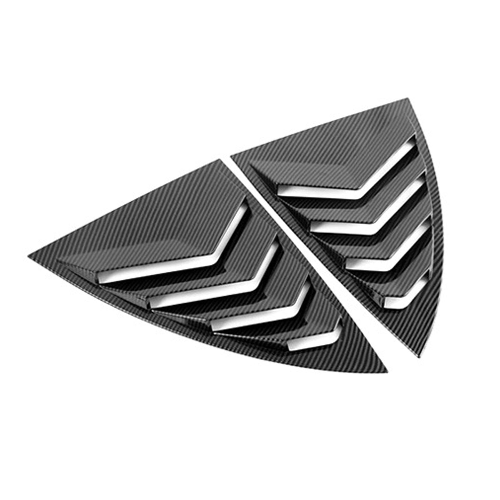 2 sztuki do Tesla Model Y, tylne okiennice samochodowe, żaluzje boczne, osłony, wykończenia, akcesoria zewnętrzne ABS, B Carbon Fiber Look