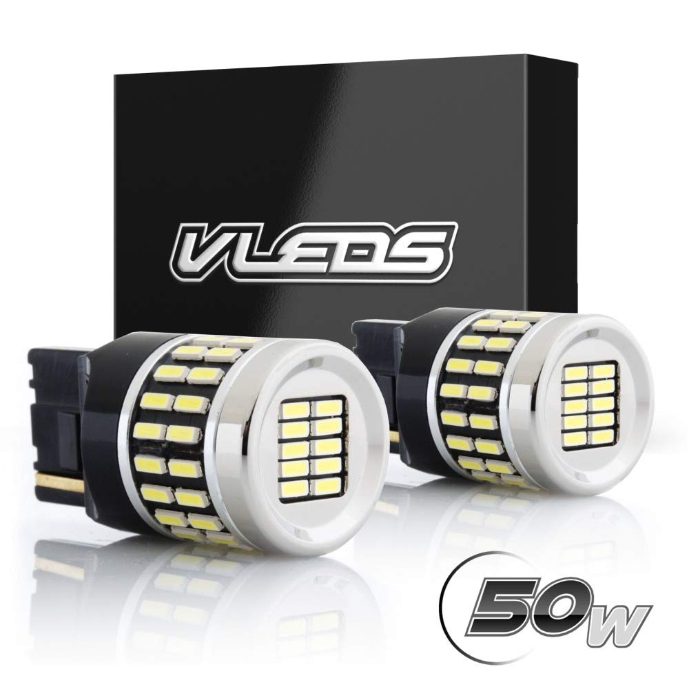 2pcs 600lm 5500K White 7440 7443 50 LED Bulb