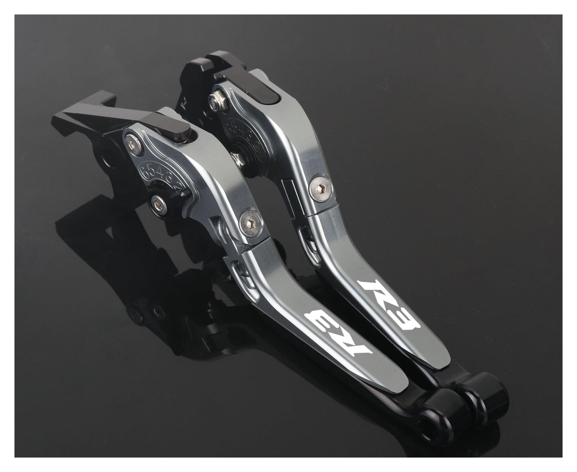 Lijiurger Gray Motorcycle Clutch Lever For Yzf-R3 Yzfr3 R3 2015-2024 Motorcycle Master Brake Lever Clutch Set Adjustable Folding Handle Guard Levers