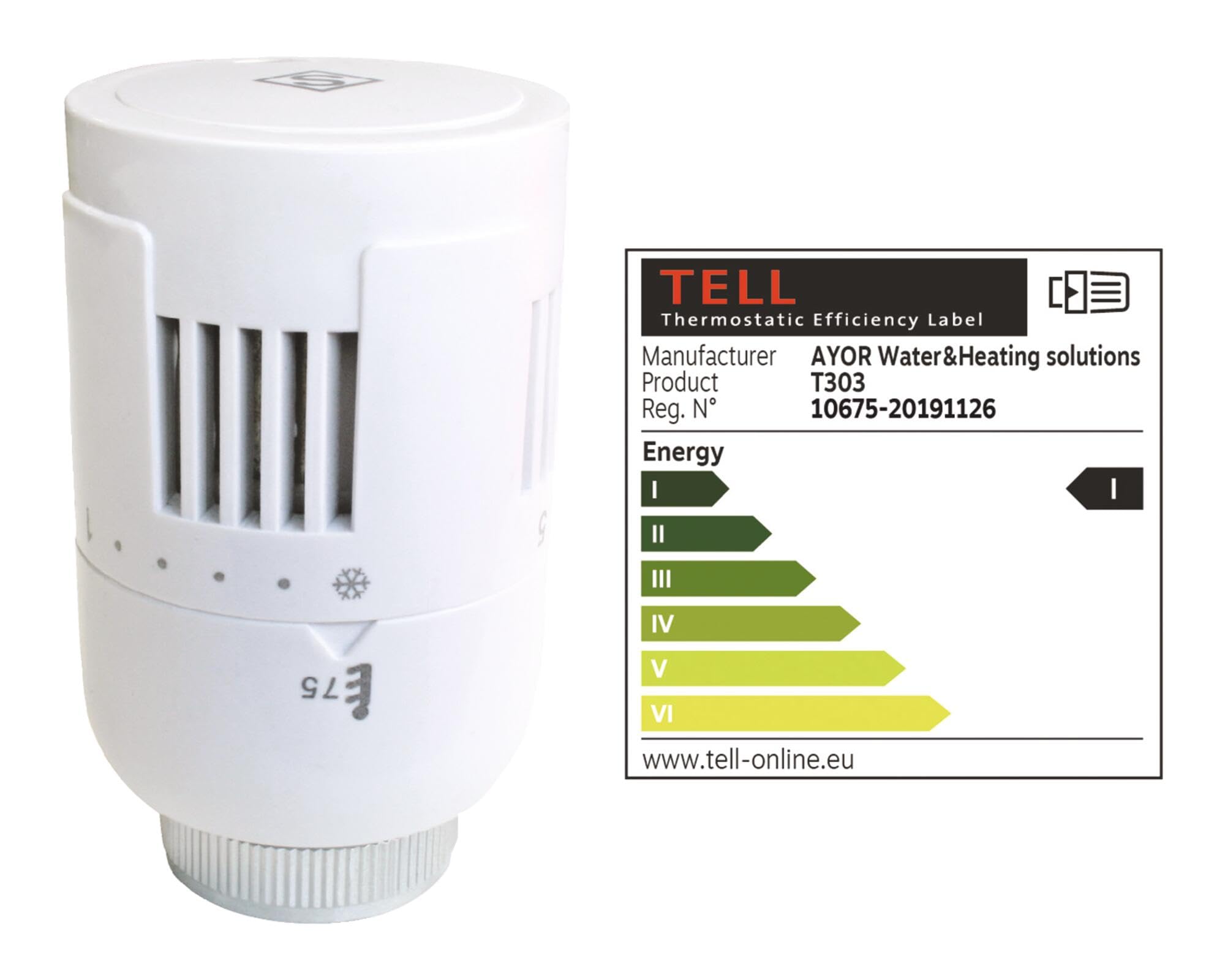 SOMATHERM FOR YOU - High Performance Thermostatic Head with Liquid Expansion T303, White - Image 3