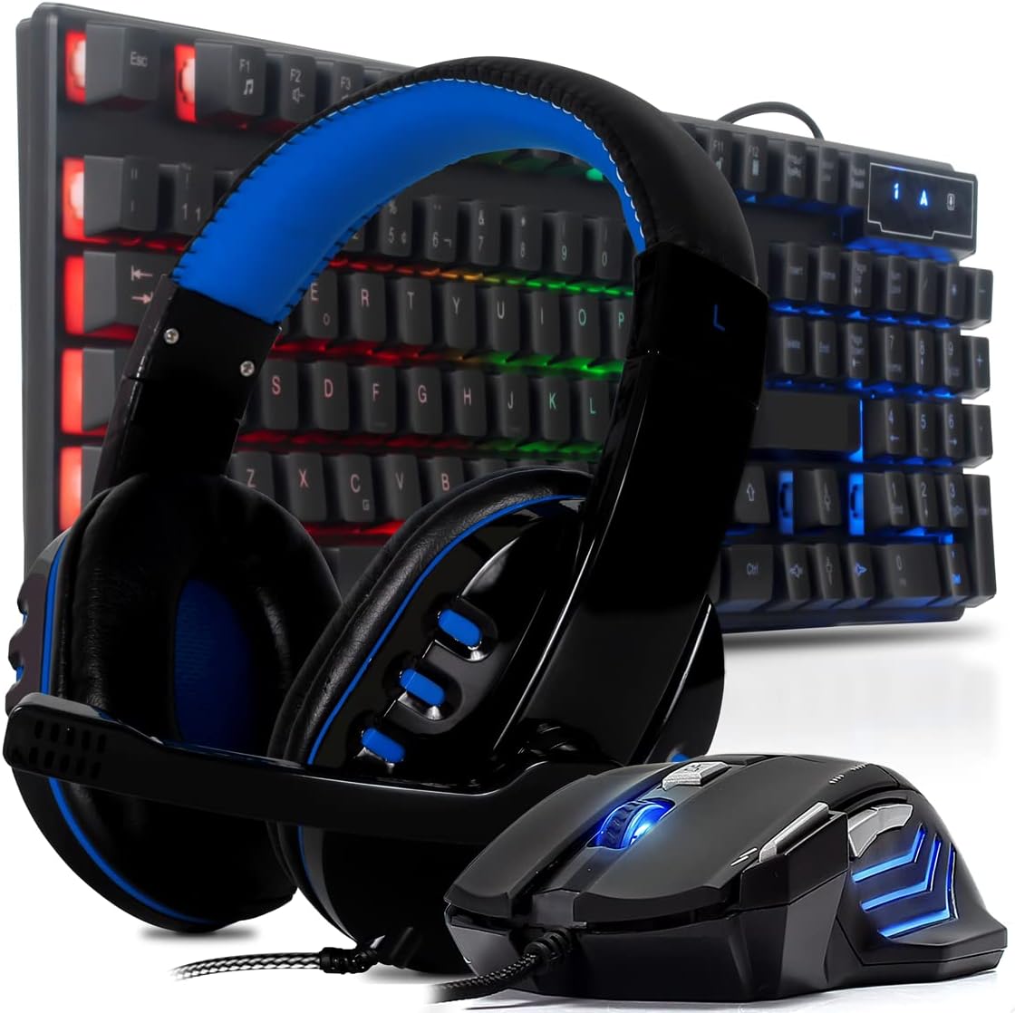 Kit Gamer Teclado Gamer Semi Mecanico usb Headset fone gamer Para Jogos ...