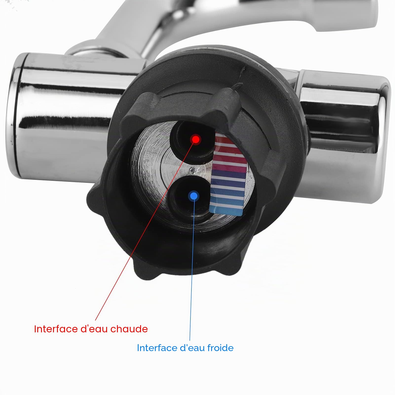 Robinet de Camping-car à Filetage G1/2in en Alliage de Zinc à 360 Rotations Robinet de Bassin d'eau Chaude et Froide pour Camping-cars Caravanes Yachts Véhicules à Grande échelle avec Cuisines