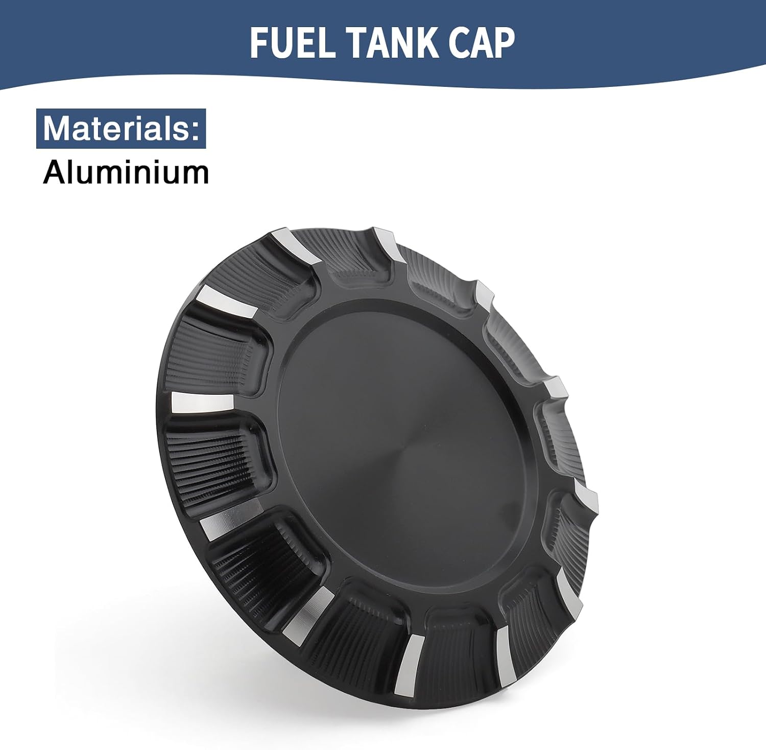 Motorcycle Vented Gas Cap Magnetic Anti-theft Fuel Tank Cap Fit For Harley 1996-Later Touring Road King Sportster XL 883 Dyna FXD's 2000-Up Softail Fat Bob FXLRS FXBB (Black)