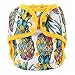 One Size Cloth Diaper Cover Snap with Double Gusset (Pineapple)