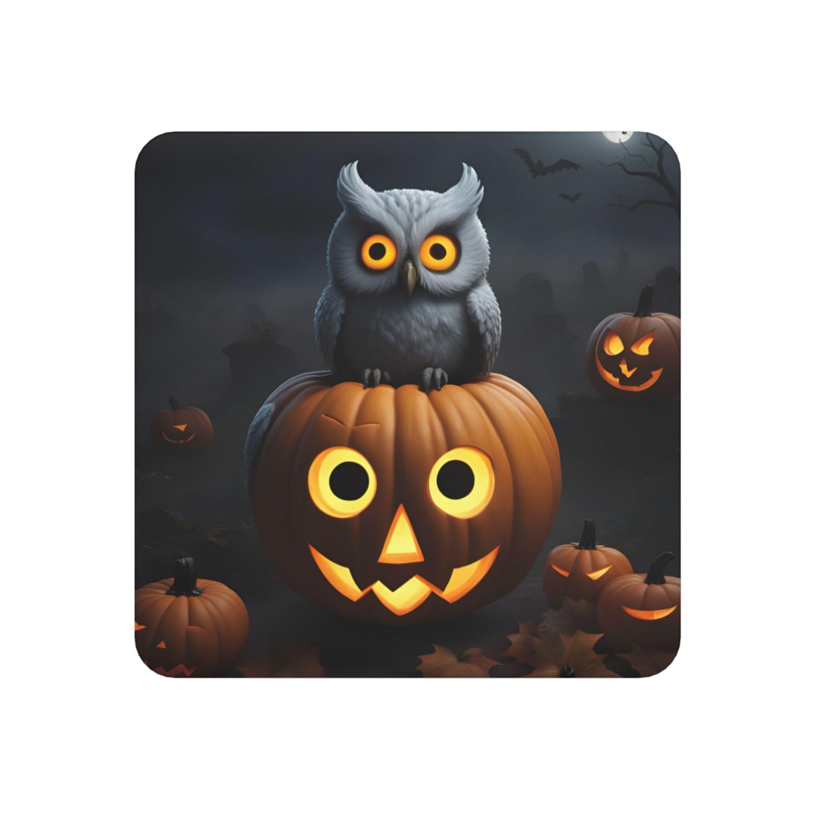 Halloween Owl Ghost Pumpkin 1 Print Refrigerator Magnet,Magnets For Refrigerator Decoration, Kitchen, Office, Wall