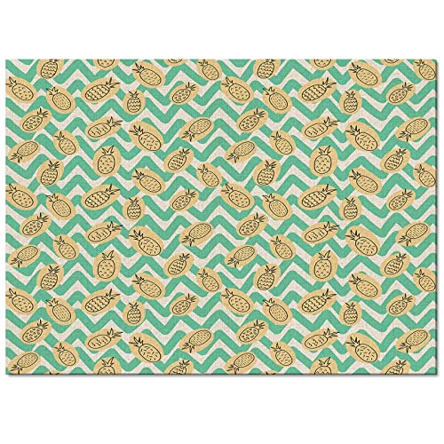 Pineapple Area Rug, Teal Moire Geometric Abstract Art Decorative Rug Anti-Slip Large Area Low Pile For Living Room Bedroom Dining Room - 2Ft X 3Ft #TOP3