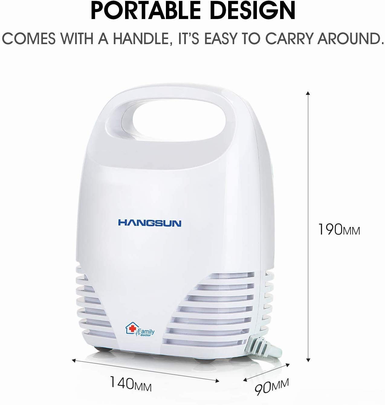 Hangsun Inhalateur Enfant Electrique CN560 Nébulisateur Compresseur Bebe Nasal Pour Tous les Ages