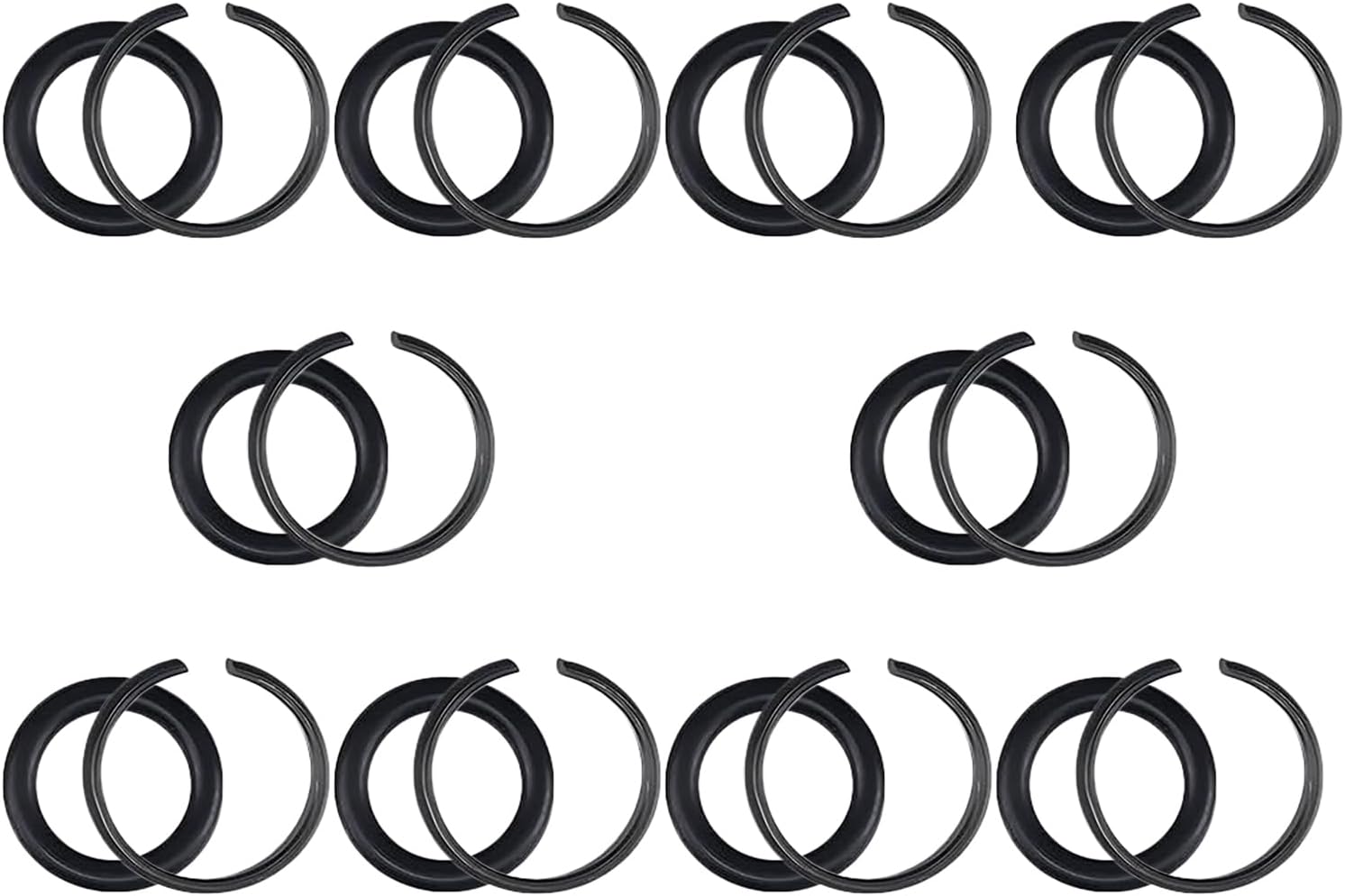 10 Sets 3/8" Square Drive Impact Wrench Retaining Ring Clips with O-Ring Compatible with Milwaukee-Type & 3/8" Standard Impact Wrenches Ideal for Pneumatic/Electric Tools