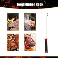 Vista 5 de Ganchos giratorios para alimentos, 5 ganchos de acero inoxidable para carne, ganchos de carne para barbacoa, accesorios de parrilla para asar a