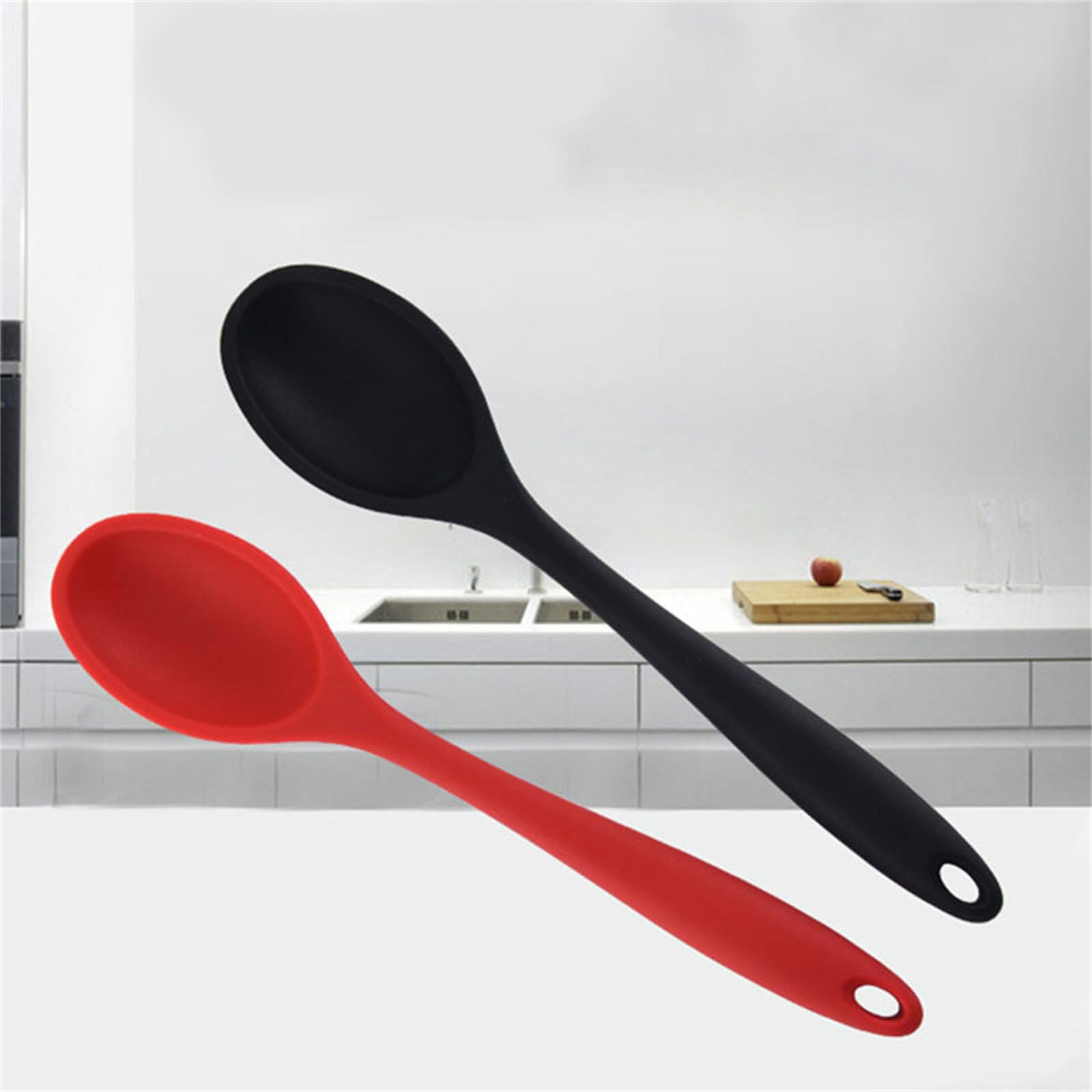 Grande cucchiaio in silicone per zuppa mestolo cucchiaio da portata versatile grande utensile da cucina per cuocere mescolando cottura