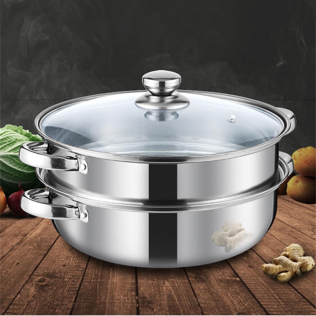 Thick Soup Steamer Stainless Steel Steamer Layer Three-layer Multi-purpose Combination Cover Soup Pot