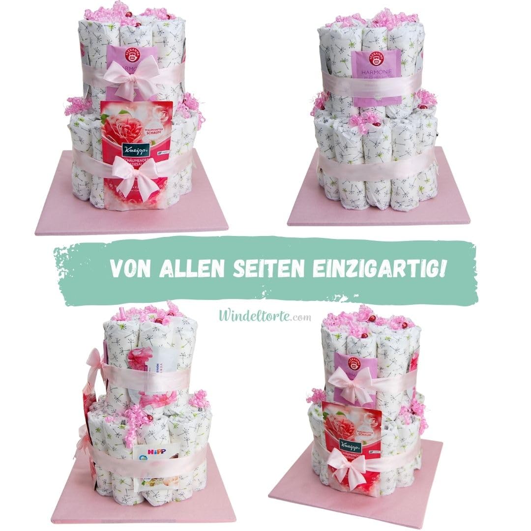 für MAMA & BABY [VERWÖHNEN] - Jungen & Mädchen - Neutral Unisex - Geschenk zur Geburt - Baby Party - Babyshower - Pullerparty - Babyartikel - Windeln - Geschenkkorb - Torte kaufen