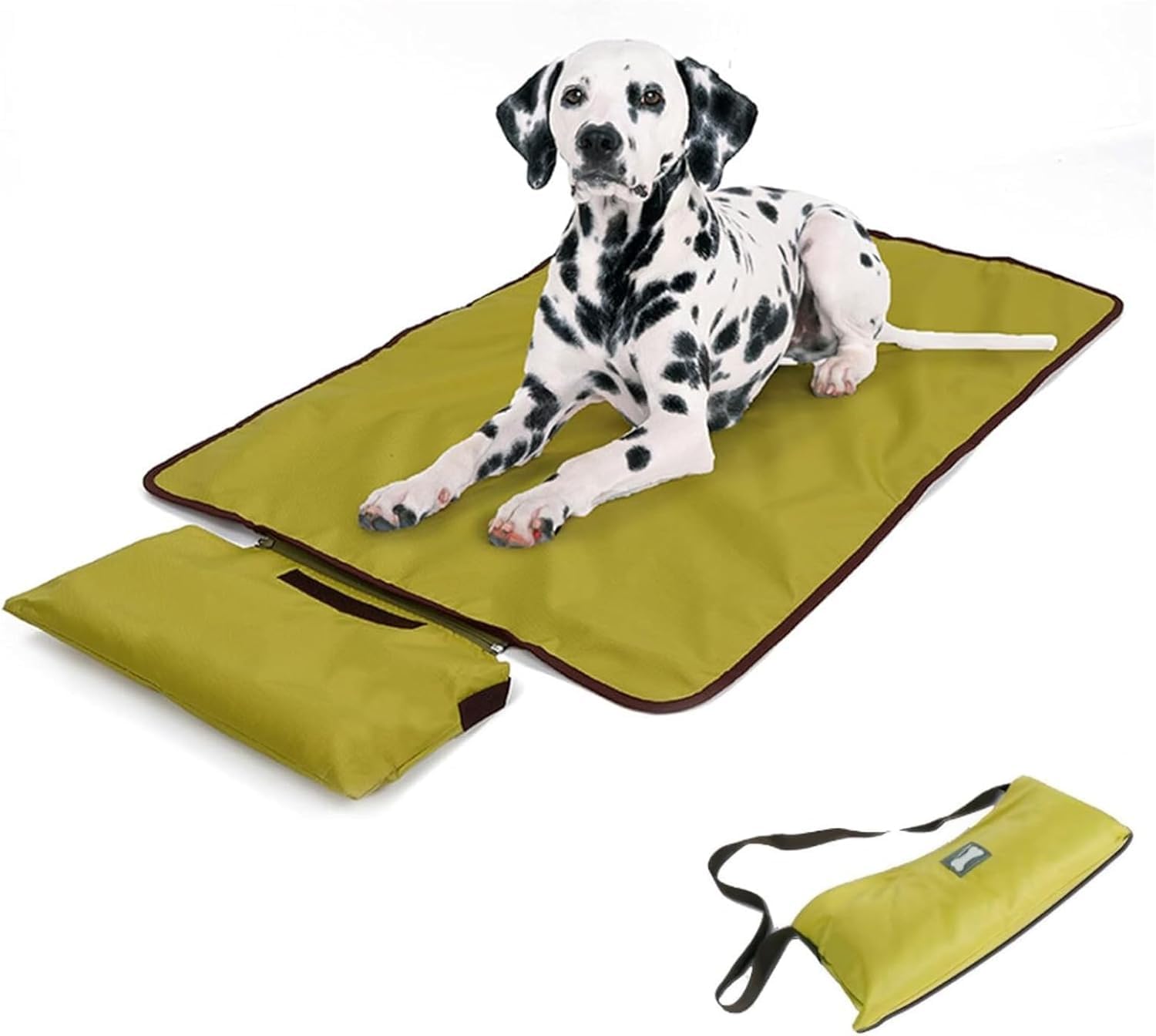 Zjyufy Travel Dog Bed Mat for Camping, Outdoor Dog Mat Pad, Portable Foldable Water Resistant Travel Dog Bed Mat for Small Medium Large Dogs