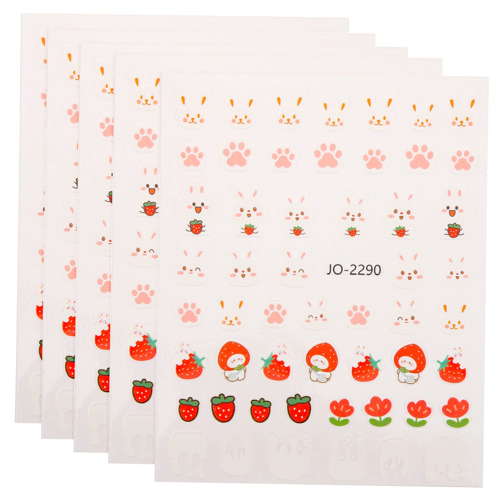 Healeved 50fogli Decalcomanie Per Unghie Tema Coniglio Di Adesivi Autoadesivi Per Decorazioni Unghie Femminili Perfetti Per Eventi Festivi Art