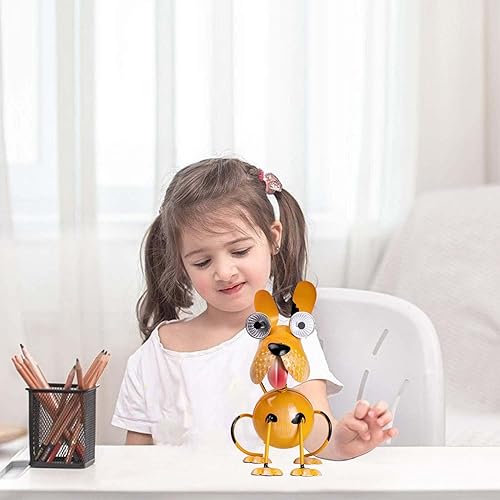 Miniatura 6 de Luces solares de estatua de perro para exteriores, arte de metal para patio, divertida estatua de cachorro para decoración de jardín, patio, adornos