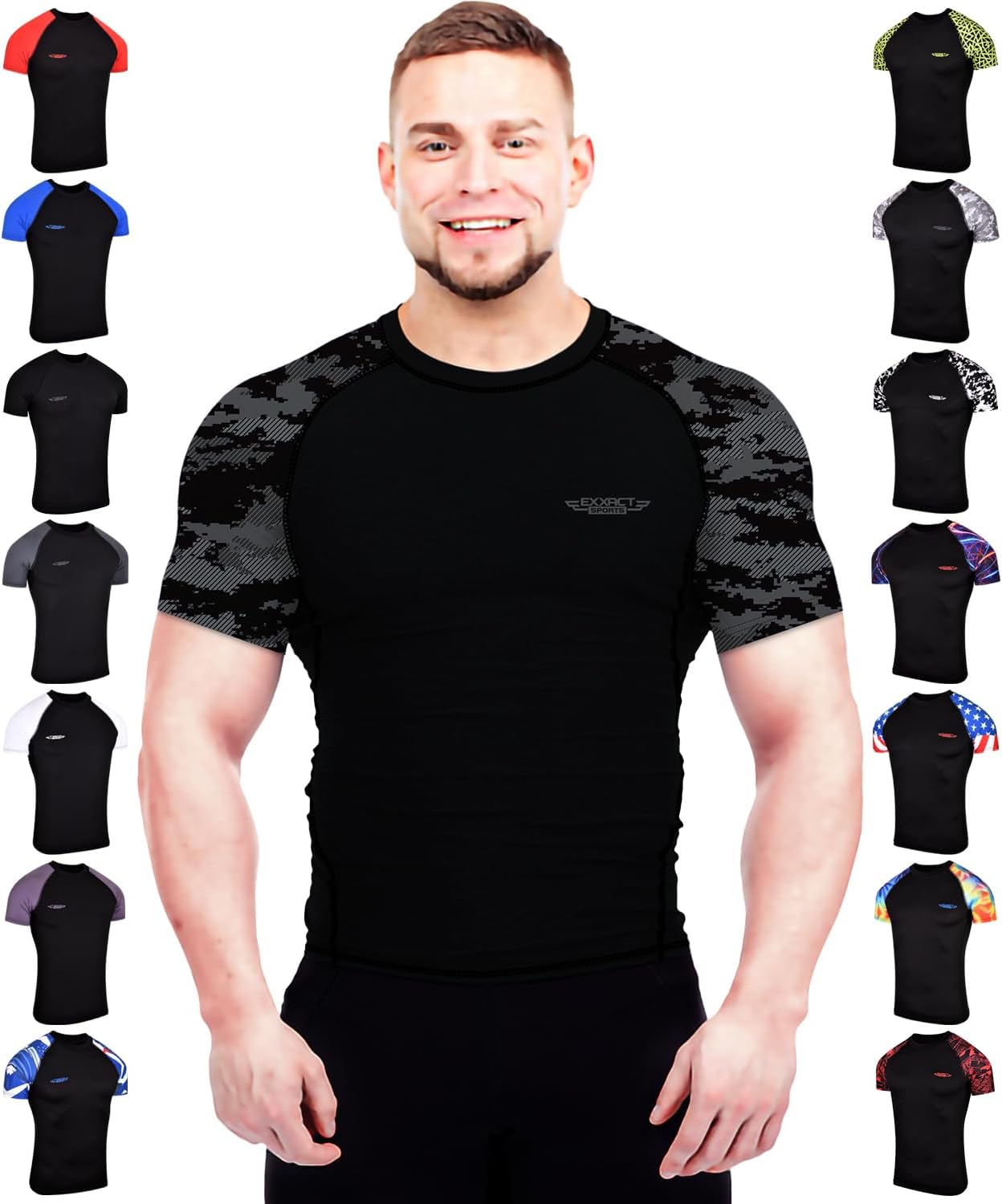 Exxact Sports Mens BJJ Rash Guard Short Sleeve Philippines Ubuy