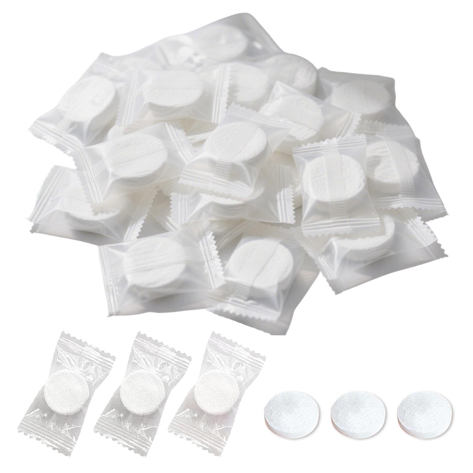 100 Pack Disposable Face Cloths, Compressed Cotton Towels 8.6 x 7.8 Inch, Mini Hands Wipes for Travel, Hiking, Sports, Beauty Salon, Office, Outdoor Sports, Home