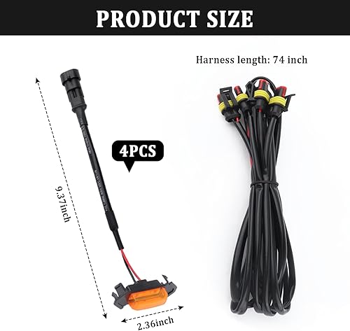 Miniatura 2 de 4 luces LED para parrilla para camiones con arnés de cable, luces Raptor de parrilla delantera compatibles con Toyota Tacoma TRD PRO 2016-2019,