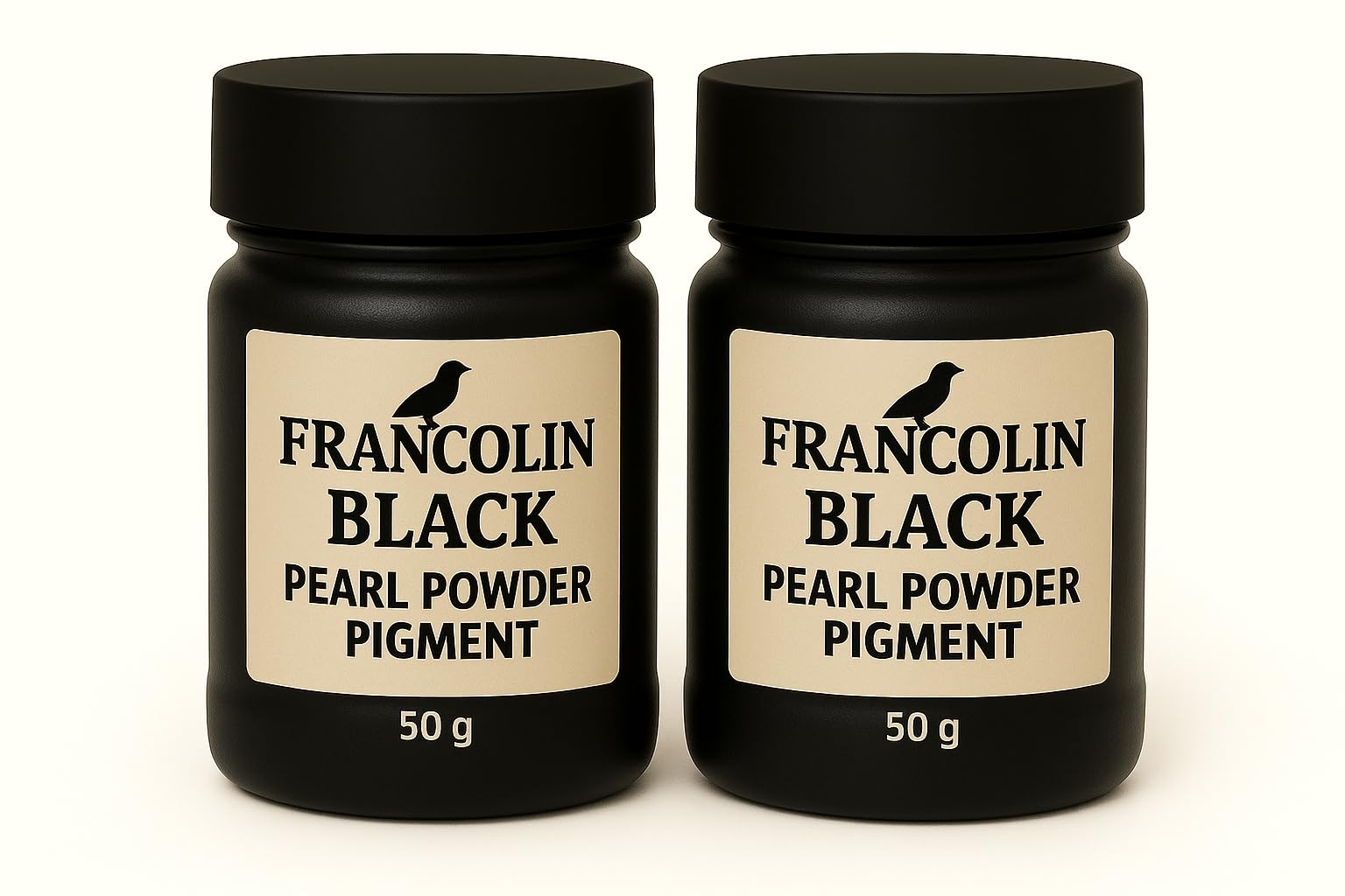 Francolin | Black | Mica/Pearl Powder Pigment | Non Toxic | Vibrant Metallic Glowing | for Soap, Epoxy Resin, Painting, Nail Art & Craft, Cosmetic, Slime | 50g*2-image-47
