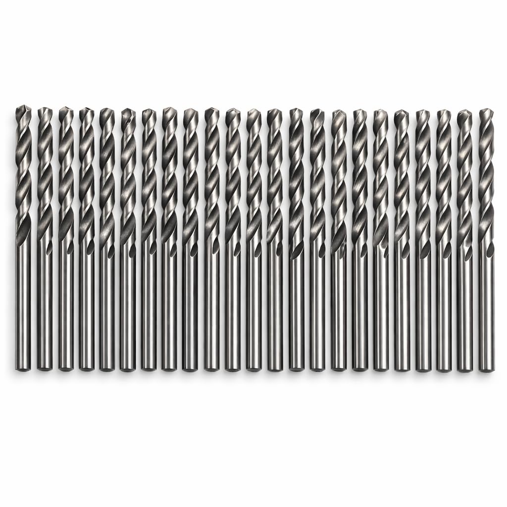 HSS M2 Twist Drill Bit Set, High Speed Steel, 1mm,to mm 20 Pieces, Straight Shank, Jobber Length, for Metal Wood Plastic Iron Copper Brass (30, 1.5mm)-image-2