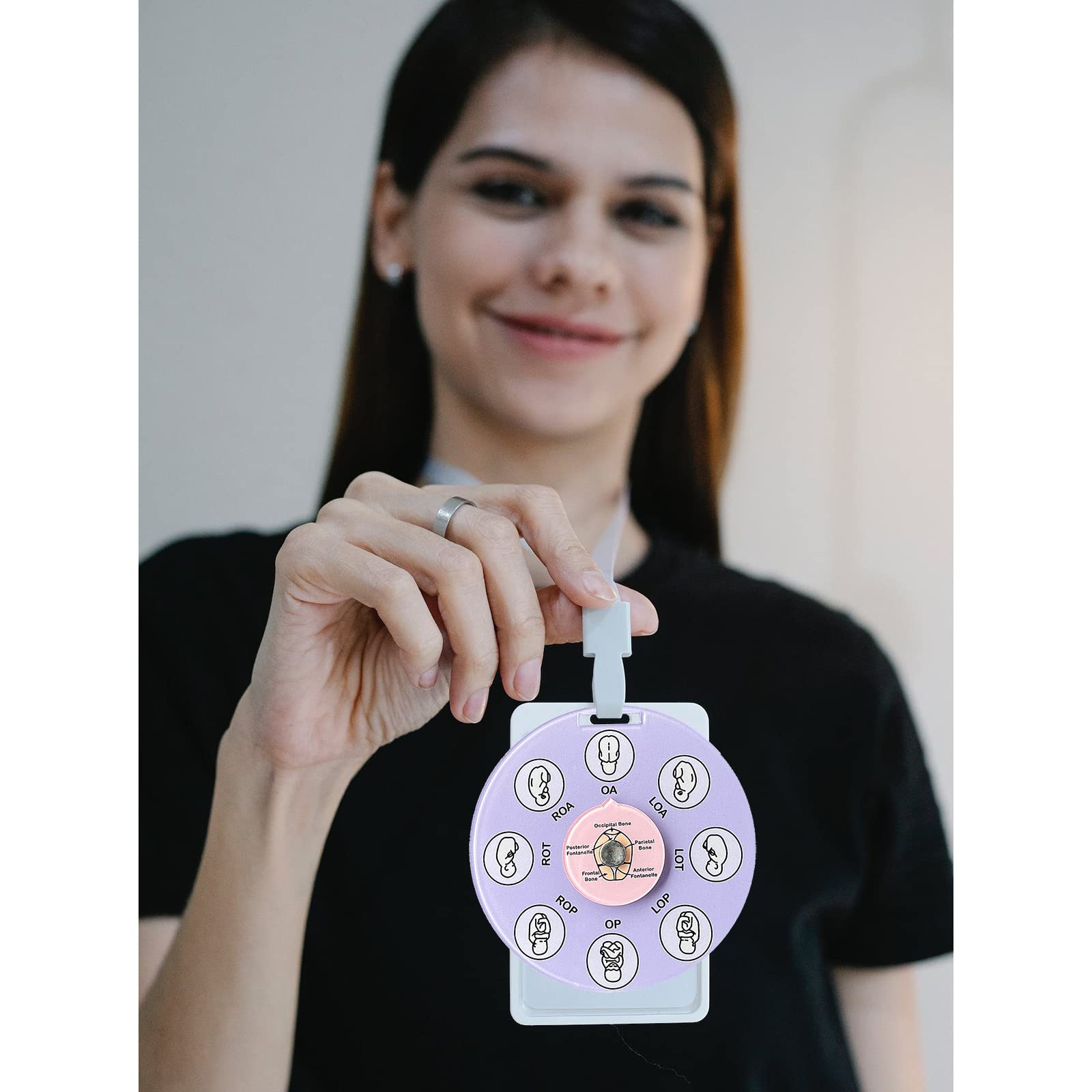 Midwife Fetal Position Tool, Midwife Gifts, Doula Supplies, Fetal Position Wheel, Childbirth Education Tools, Badge Buddies for Nurse, Fetal Position Wheel for Student Midwife Doctor Doula