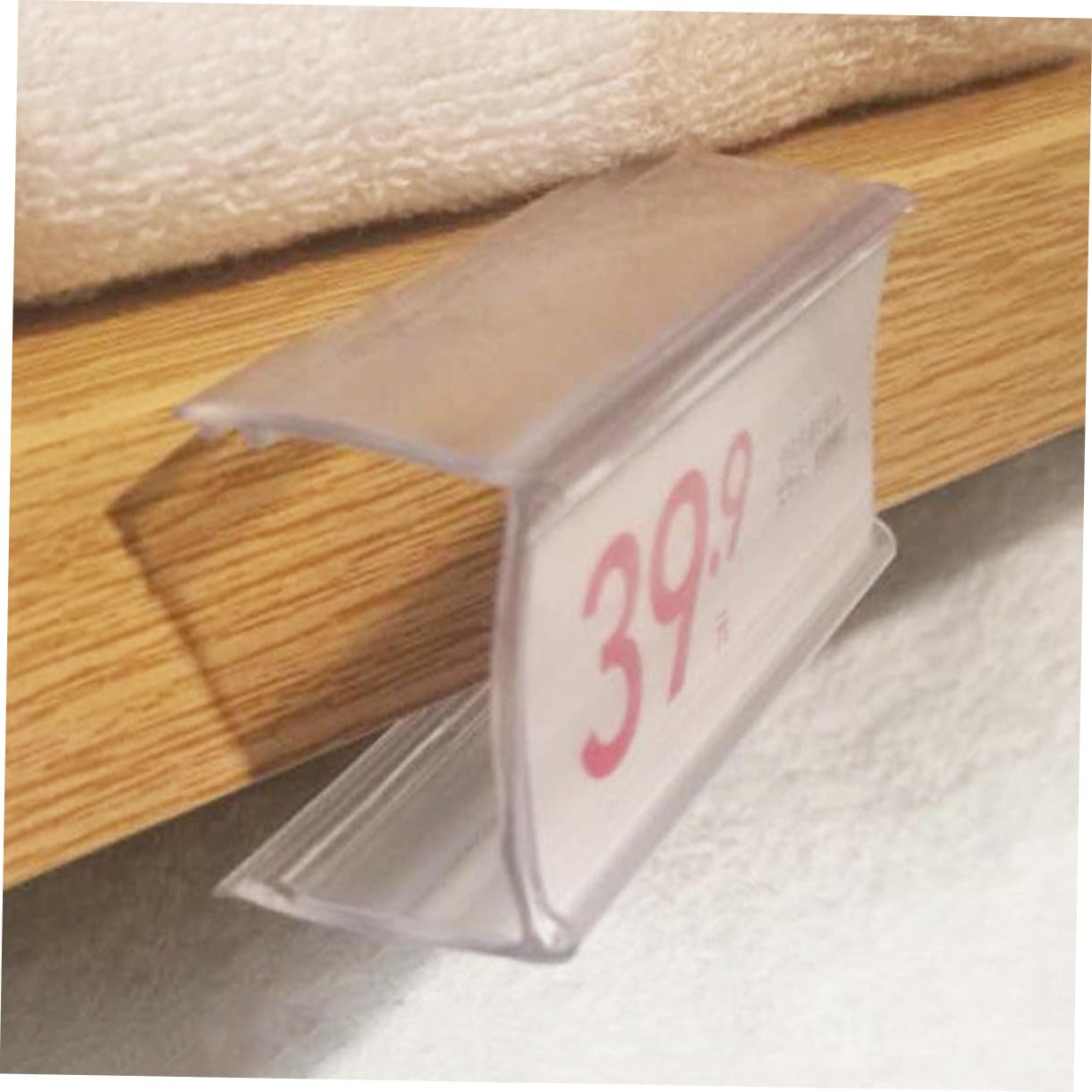 Angoily 90 Stck. Teiliges Transparentes Preisschildhalter mit Flexiblem Clip für Supermarktregale Vielseitiger Etikettenhalter für Draht und Holzgestelle Einfach zu Beschriftende