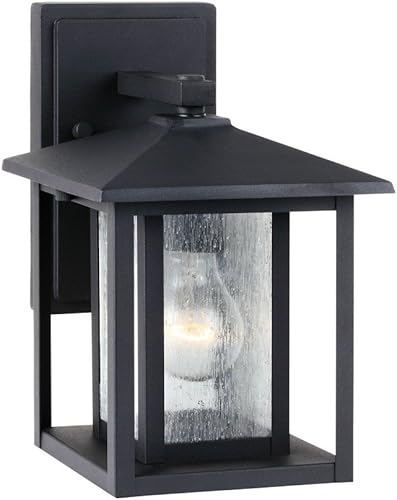 Generation Lighting 88025-12 Hunnington One - Farol de pared para exteriores, color negro