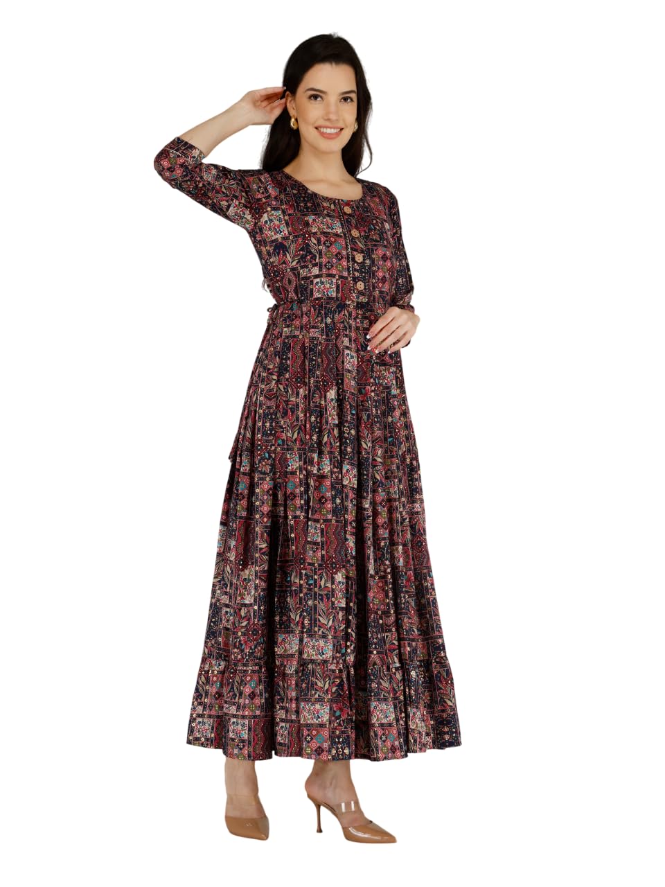 Women's Maternity and Nursing Dress – Comfortable Everyday Wear with Hidden Feeding Access-image-49