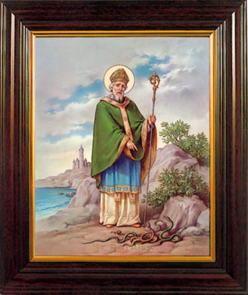 Cbc St Patrick Framed Picture Home Blessing Wooden Frame