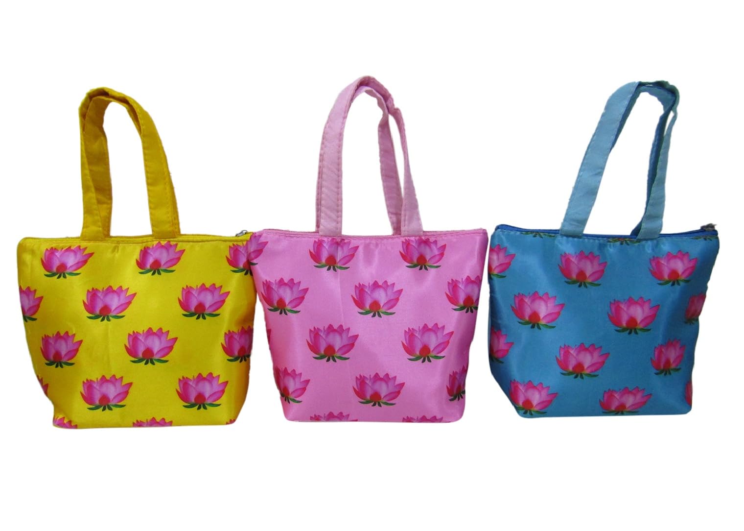 purple pink Pichwai Lotus Print Design Potli Bag Return Gifts For Women Bulk Wedding Party Favors Potli Purse For Mehandi, Shagun, Haldi, Baby Shower-picture-6