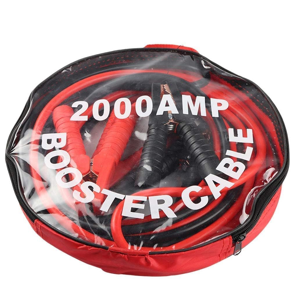 Heavy Duty Copper Car Jumper Cable | Battery Booster Wire with Heavy Grip Insulated Alligator Clamps with Carry Storage Bag-image-12