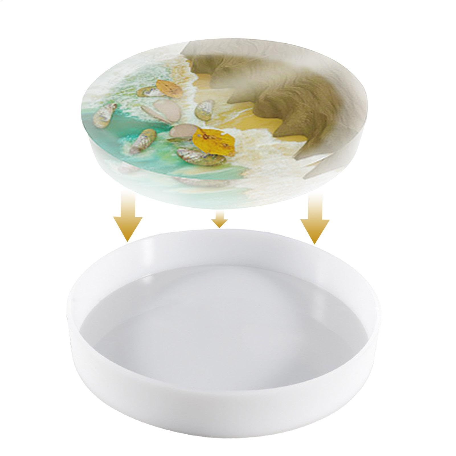 rotondi in resina, in silicone resistente, perfetti per arte in resina, rotondi riutilizzabili per progetti fai da te, sottobicchieri epossidici, forniture creative per