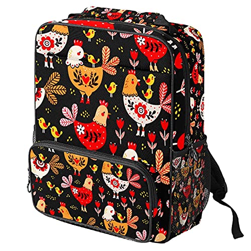 Sac à dos ordinateur portable avec motif poussin tendance pour le travail