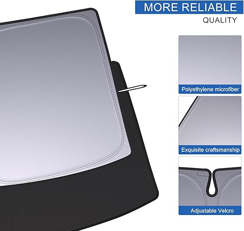 Miniatura 7 de Parasol para parabrisas para Toyota Rav4 2019-2025, ajuste personalizado, plegable, protector de visera para ventana delantera, bloquea los rayos UV