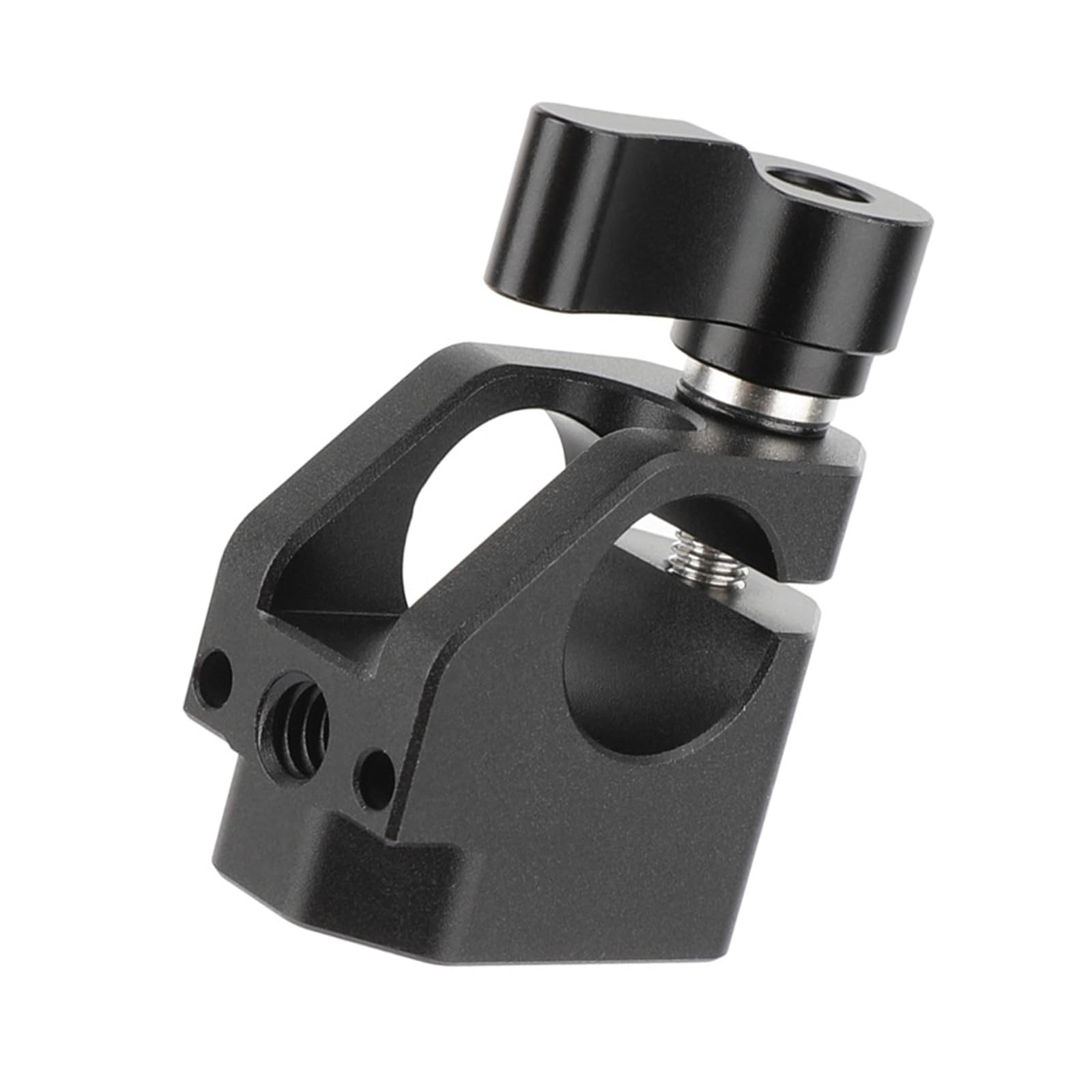 Zbiianxer Duty Aluminum Single Hole Pipe Clamp With 1 / 4Inch-20 Thread Screw Single Rod Clamp For 15Mm Pipe Accessories