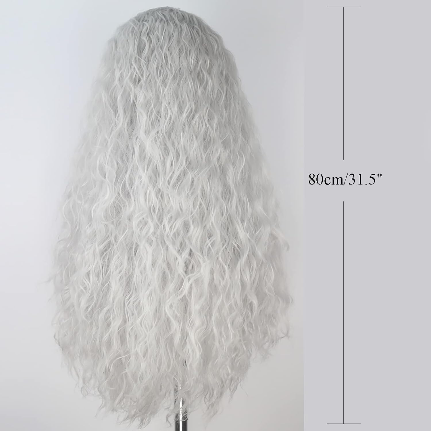 Yan Dream Long Silvery Old Lady Wig Granny Witch Wigs for Women Adult Cosplay Costume Halloween - Image 2