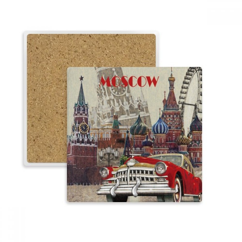 Coaster tasse Moscou cadeau idéal et absorbant pour les passionnés