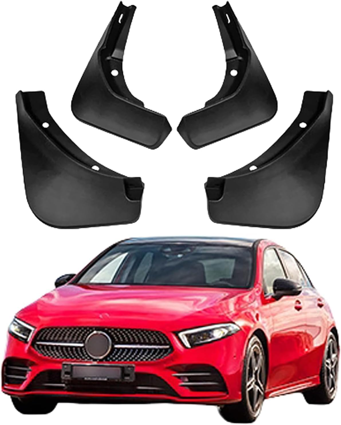 RSCBB 4 Pcs Car Mud Flaps Splash Guards for Mercedes-Benz A Class (Hatchback) 2019-2022, Easy Installation Mudguards Front Rear Mud Flaps Splashproof Waterproof Car Accessories