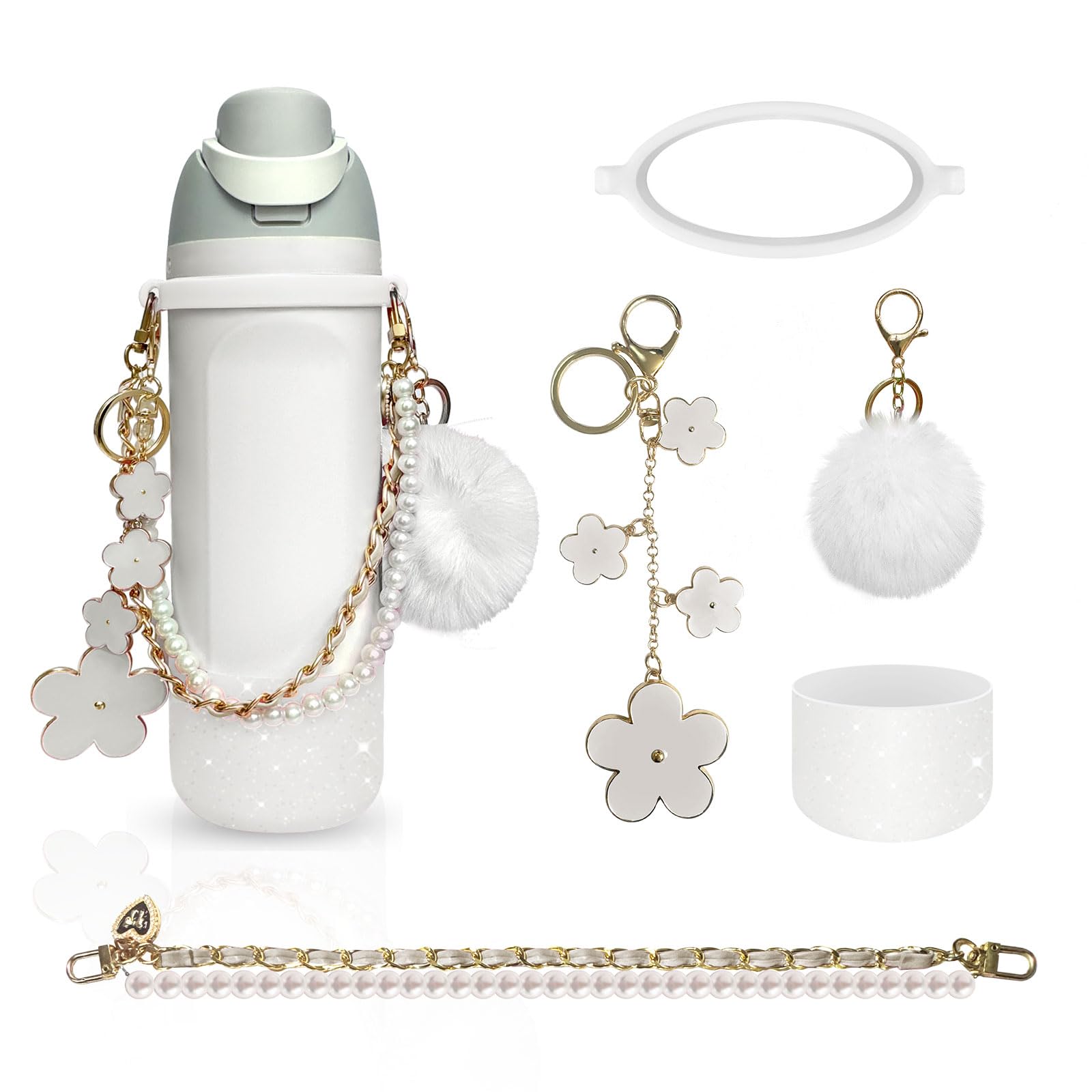 AMUSEPROFI Water Bottle Handle Strap - Compatible with Owala Accessories - Convenient, Stylish & Durable Hydration Solution for On-the-Go - 24oz &