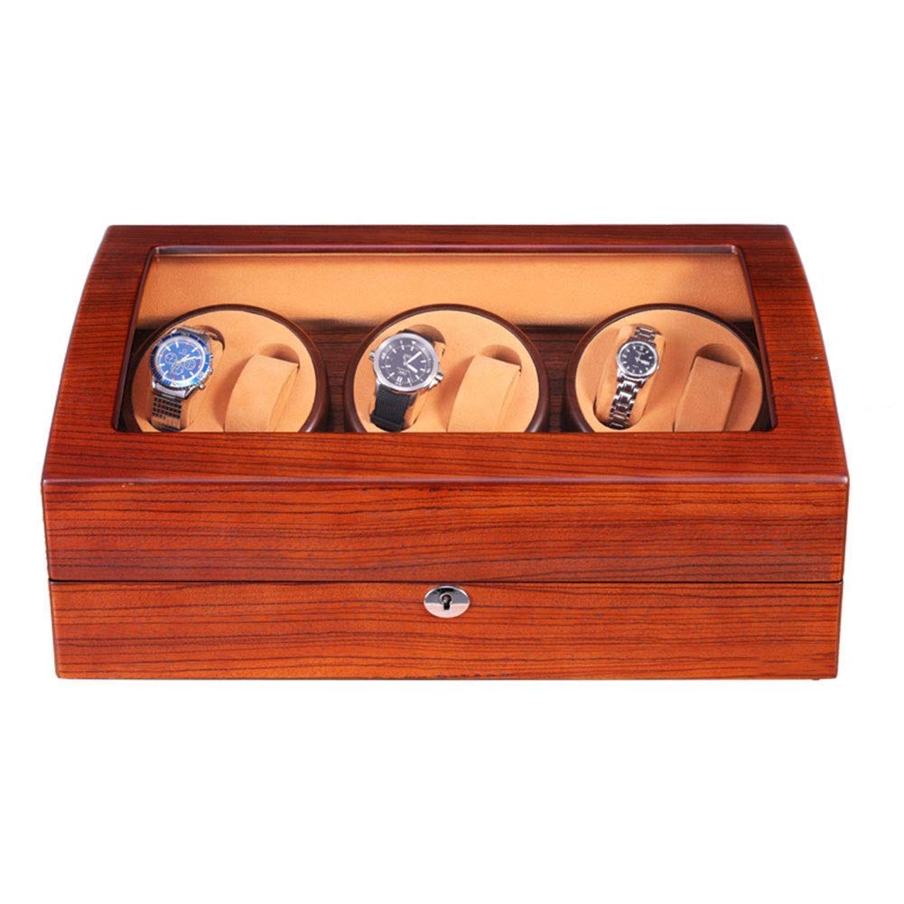 YNIYUJKL Automatic Watch Winder Box, Quiet Motor With Wood Shell 6+7 Watches Storage Display Box
