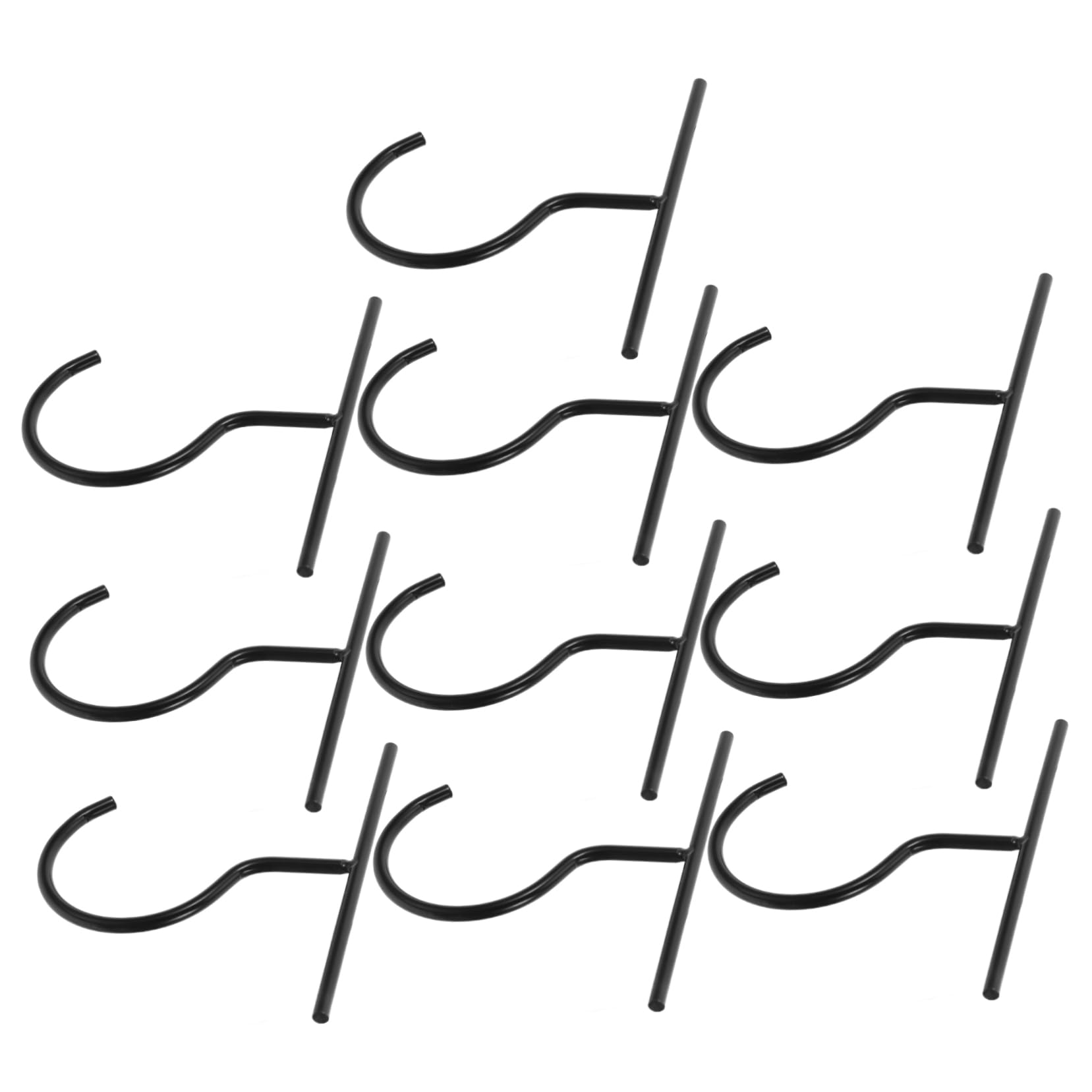 Cabilock 10pcs Non Slip Metal Hooks Scarf Holder Rack Leggings Hanger Belt Hanger for Closet Bathroom Kitchen