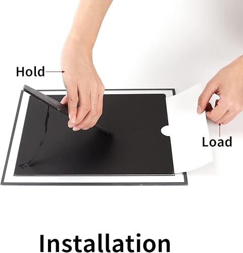 Miniatura 6 de PETAFLOP Portarretratos de 5 x 7 pulgadas, marco de fotos de vidrio espejo de 5 x 7 pulgadas para exhibición de mesa horizontal o verticalmente,