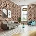 GoGoDecal 3D Brick Wallpaper Peel and Stick - 3D Wallpaper for Bedroom, Kitchen - Stick on Wallpaper - Stone Vinyl Wallpaper Stick and Peel - Faux Brick Wall Panels – 17.71” x 177” (4)