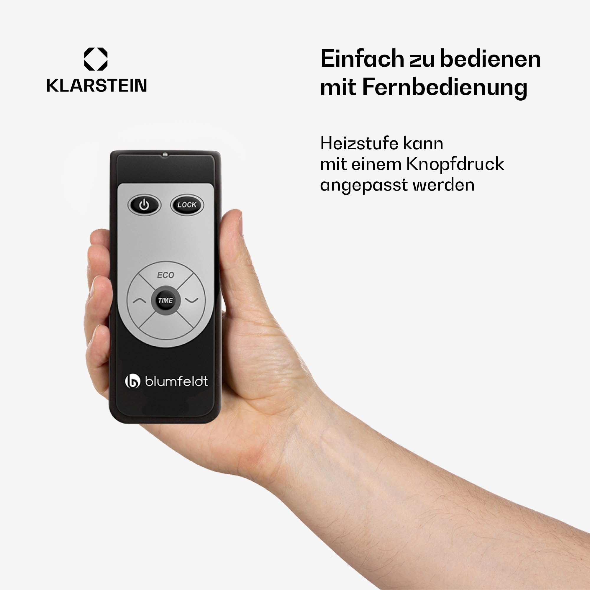 blumfeldt Cosmic Beam Ultra - Heizstrahler, Infrarotheizung, Terassenheizer, 2200 Watt Leistung, IPX4 Schutzart, Fernbedienung, inkl. Montagematerial, Fernbedienung, Eco-Modus, schwarz