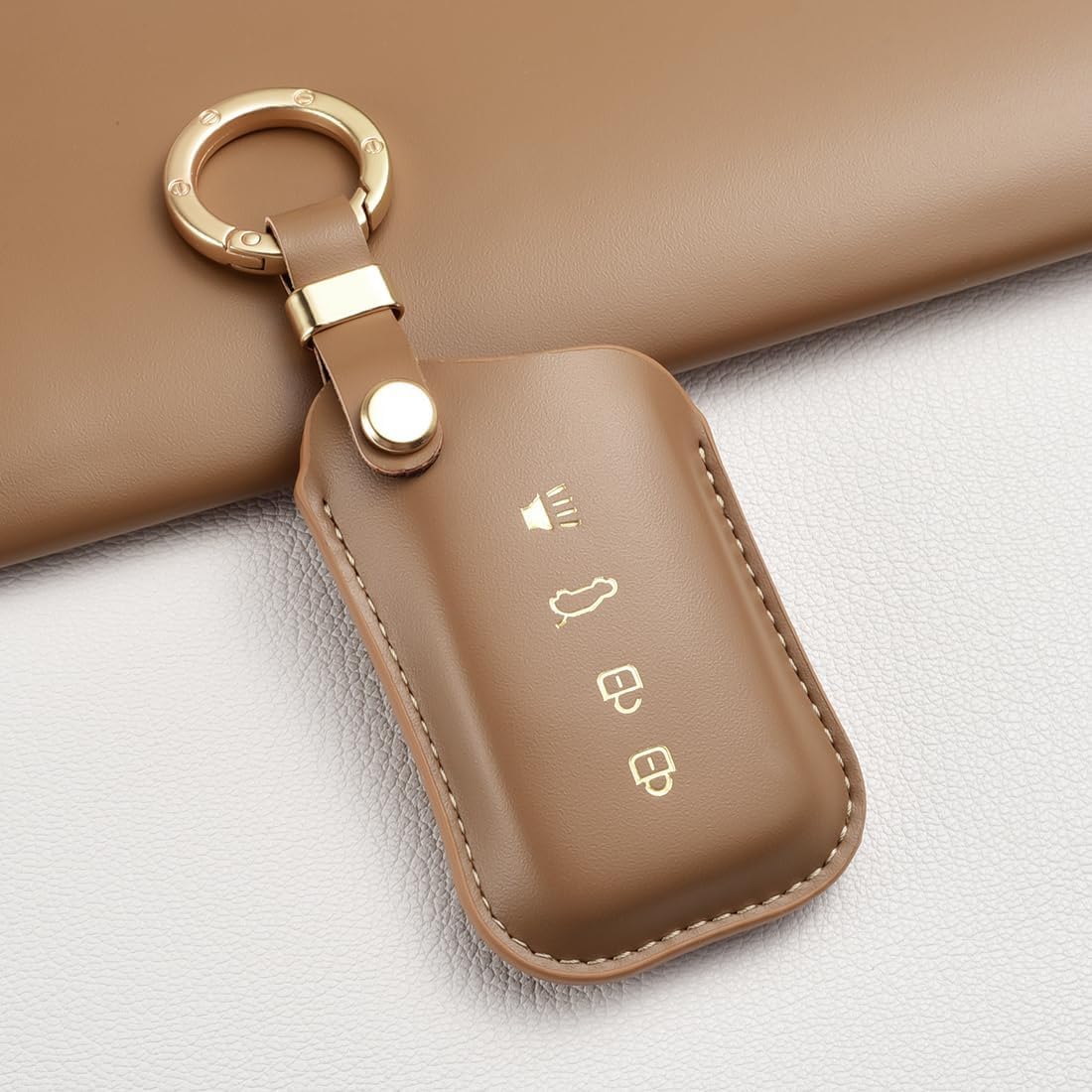 Key Fob Cover for Lexus ES IS GS NX RX RC GX LX 570 200 250 300 350 h F Sport Soft Leather Key Cover 4 Buttons - Image 3