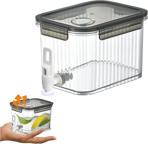 Dispensador pequeño de bebidas con espigas, jarra dispensadora de bebidas de plástico de 84 onzas, recipiente de limonada de leche de té helado de