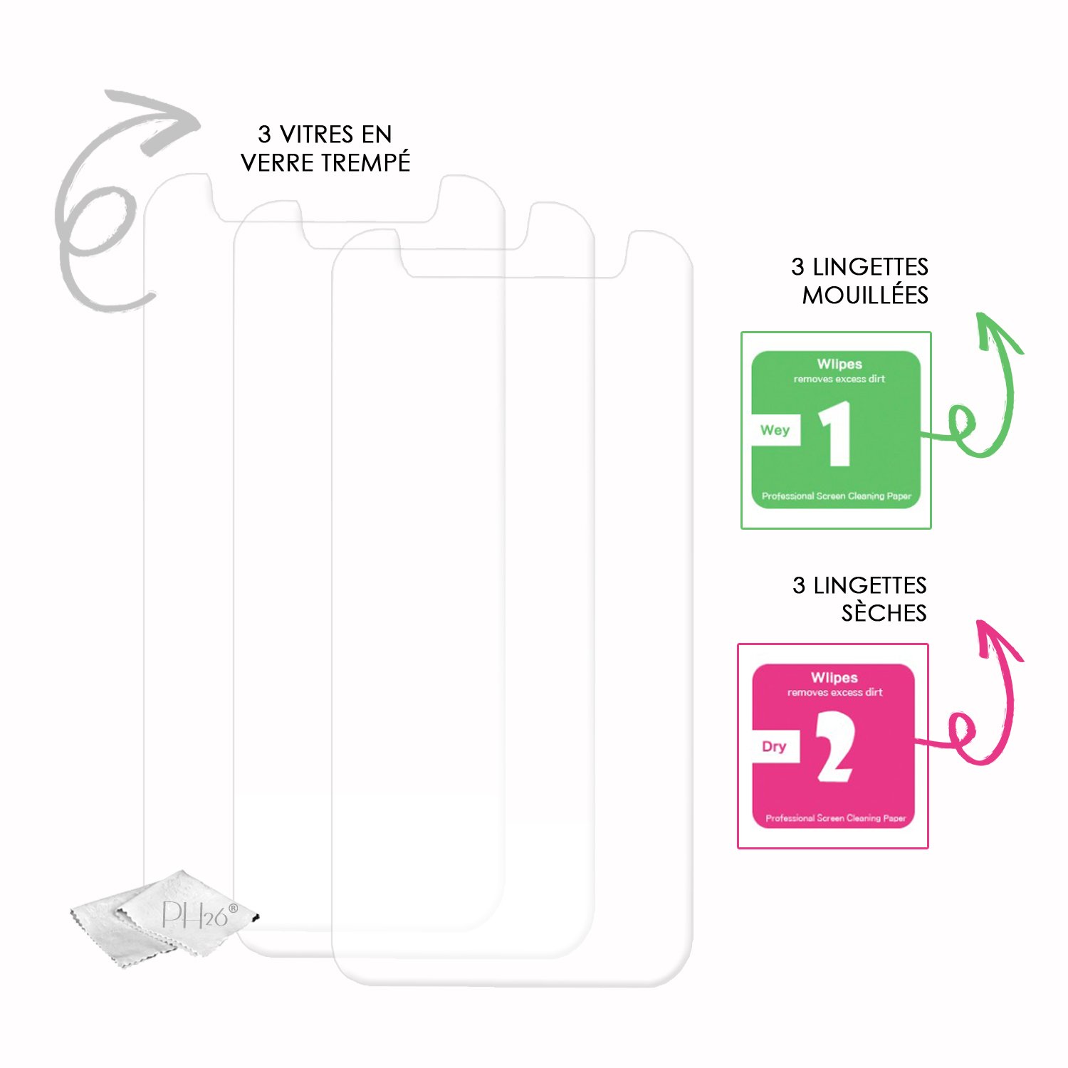 PH26 Pellicola In Vetro Temperato Per Smartphone Altice S70 – Protezione Schermo HD Ultra Resistente (Anti-impronte, 0.26mm)